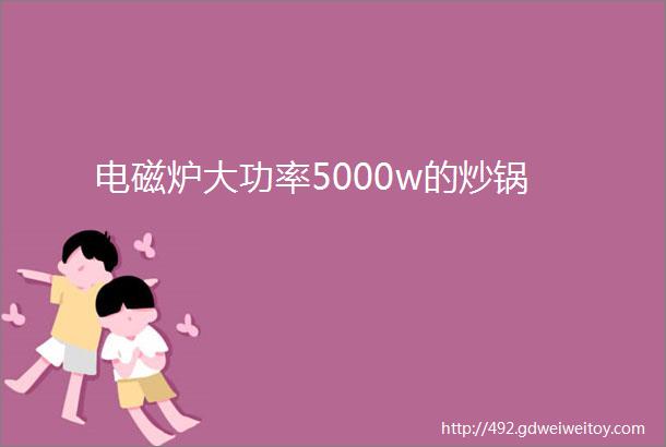 电磁炉大功率5000w的炒锅